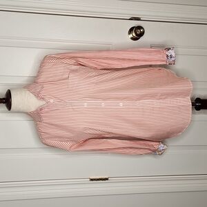 𝅺joules Lucie Striped Floral Collar Shirt Size 2